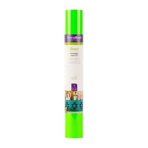Cricut Everyday Iron-On 30x60cm (Neon Green); Excellent results on the widest variety of materials and projects; Outlasts 50+ washes!*; Cuts beautifully and weeds easily